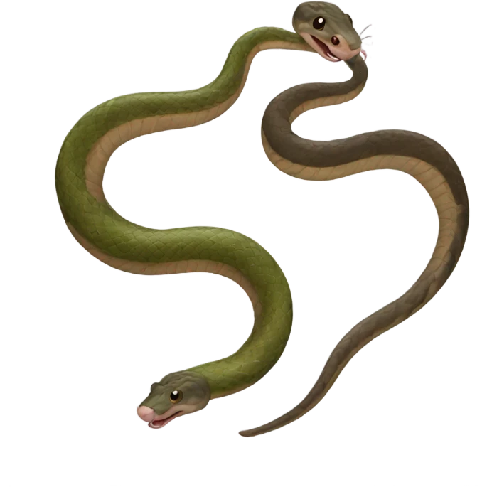 A hybrid of a snake and a rat emoji