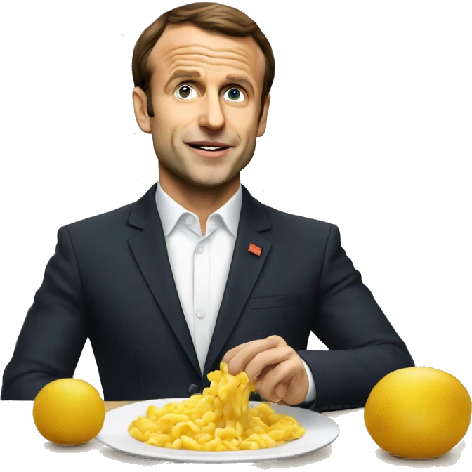 Macron qui mange  emoji