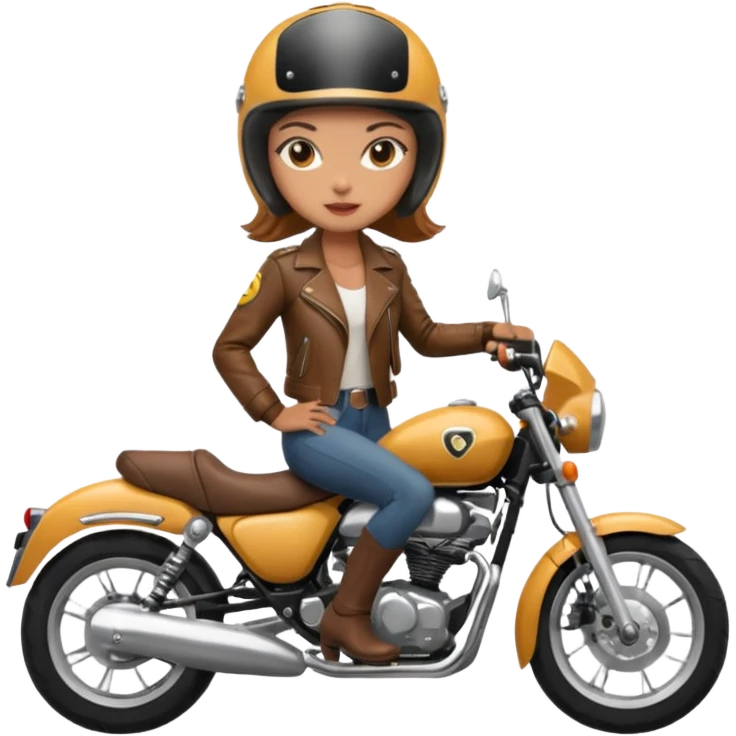 woman rider riding motorbiker emoji