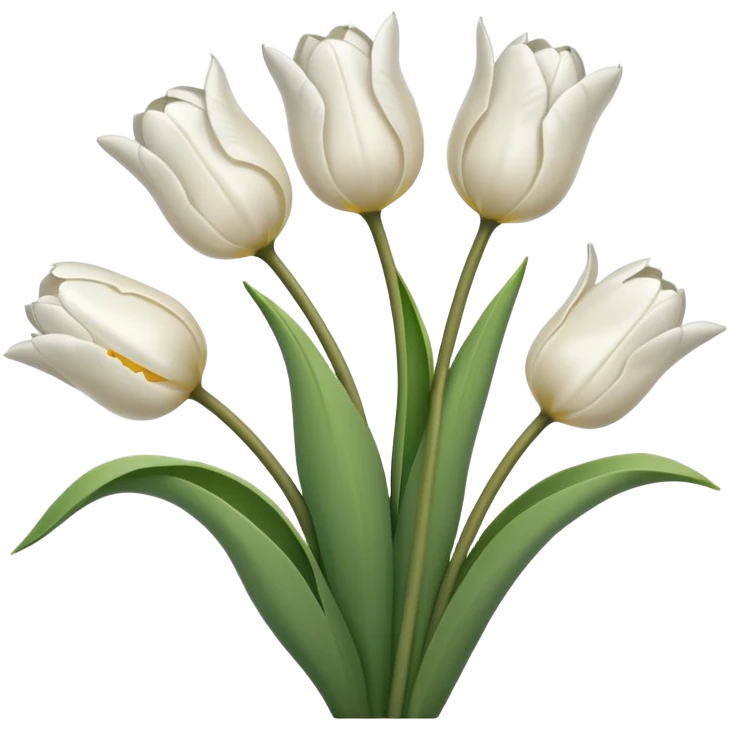 White tulips emoji