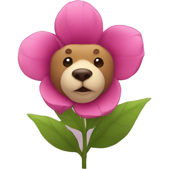 Bear flower  emoji