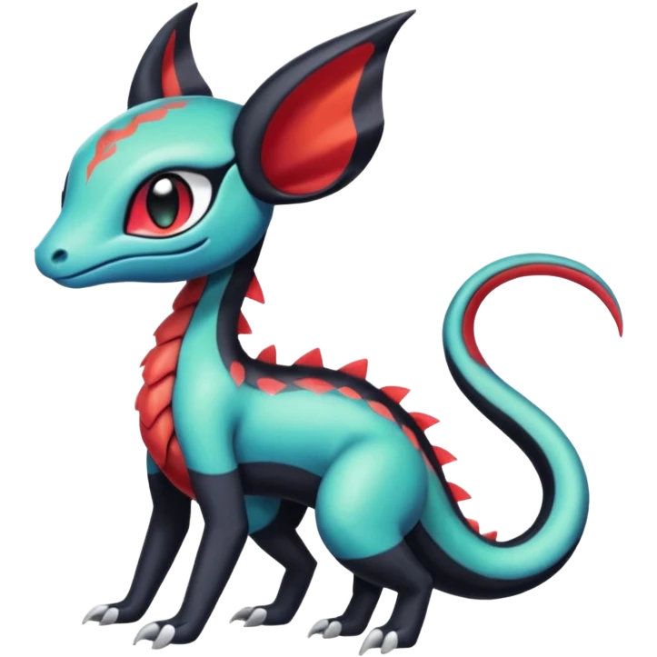 Colorful Exotic Meloetta-Salandit-Darkra-Stitch-Fakémon-creature-hybrid emoji