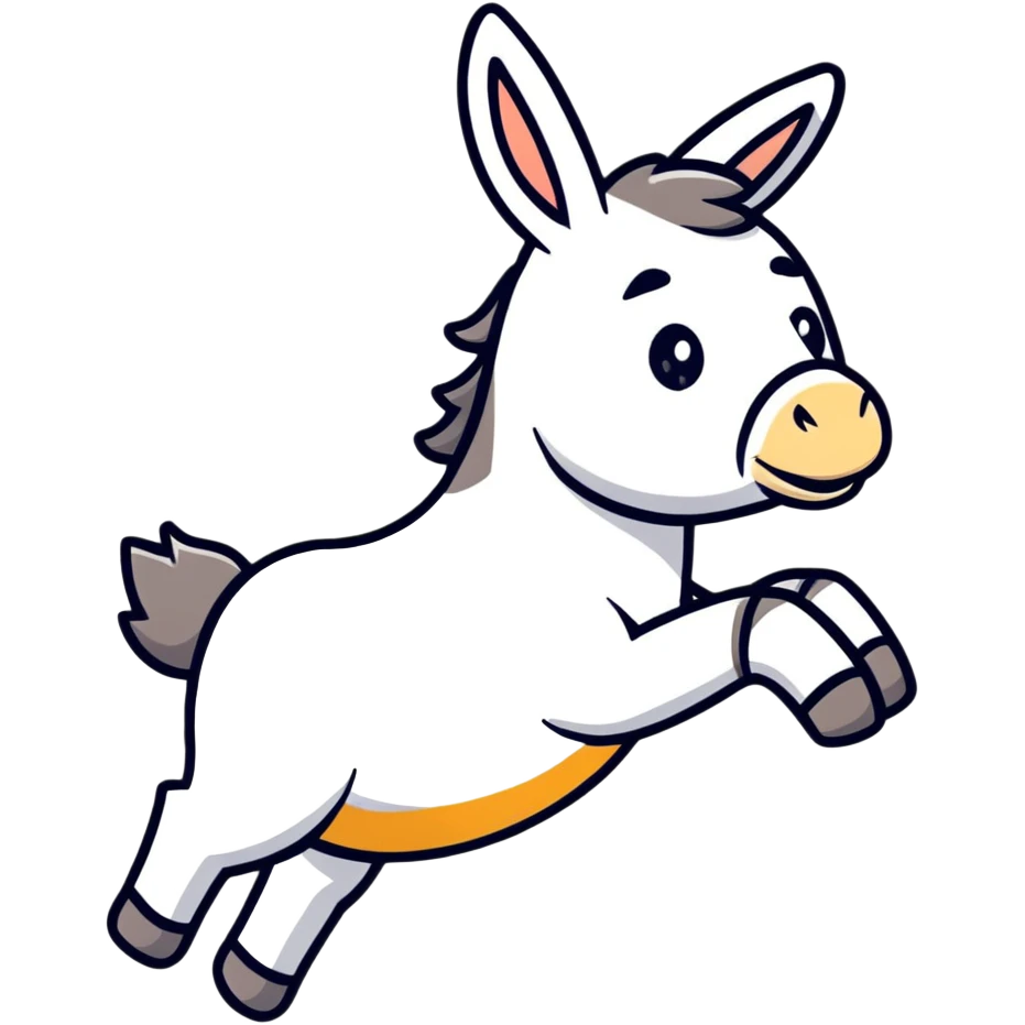 donkey flying in the air emoji
