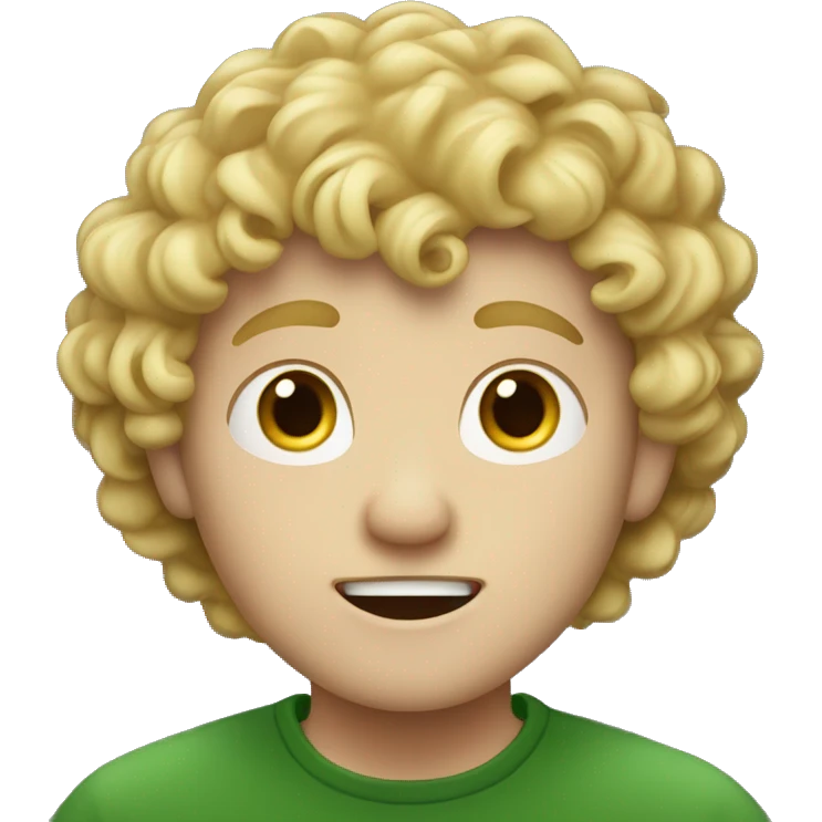 irish boy with curly blonde hair mewing emoji