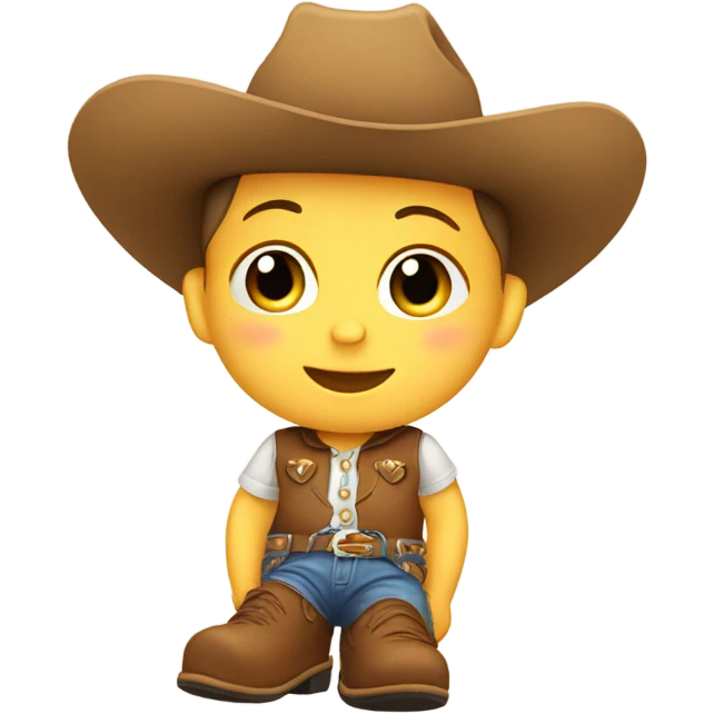 Baby wearing cowboy boots  emoji