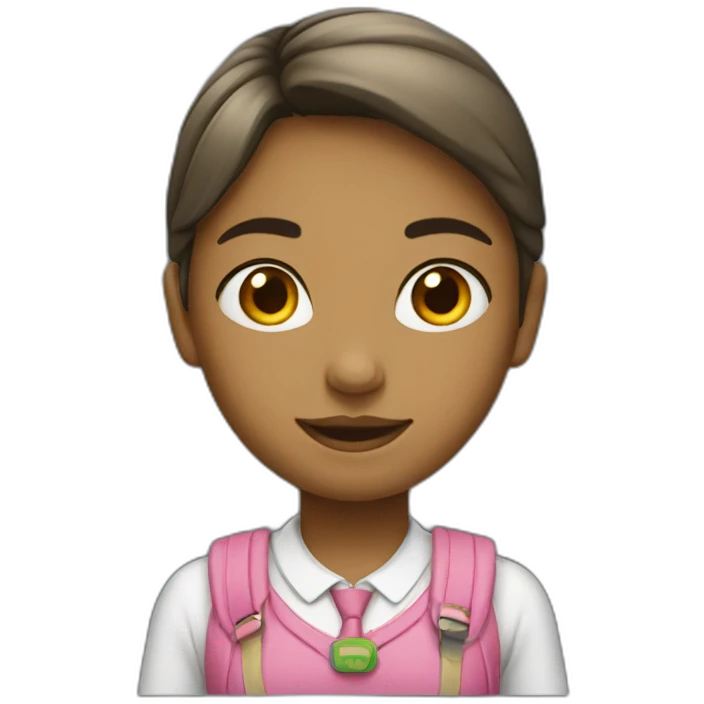 School girl con falda emoji