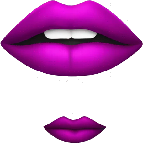 magenta lips emoji