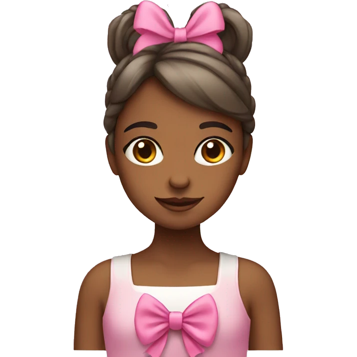 Girl with pink bow  emoji