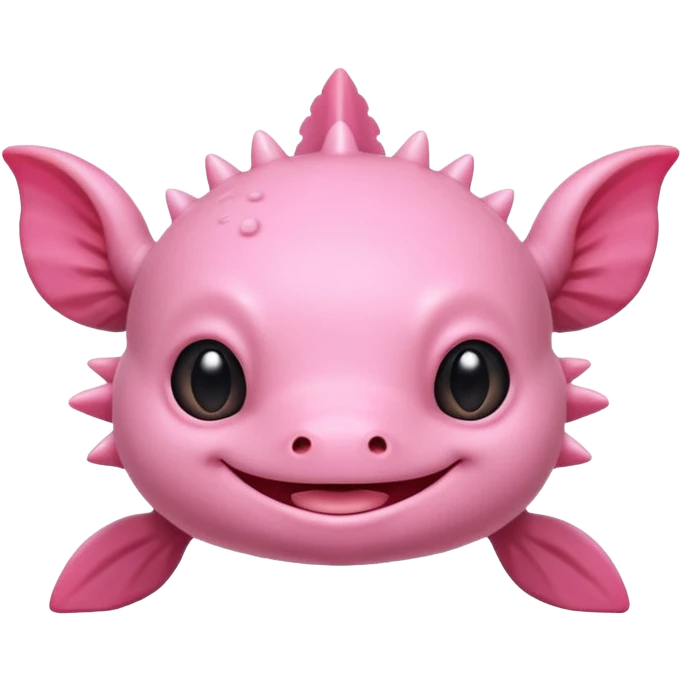 cute ajolote axolotl with a smiling face emoji