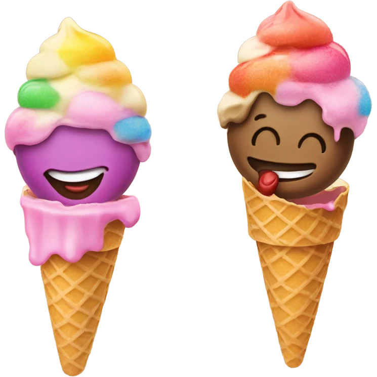 Me eat ice cream emoji