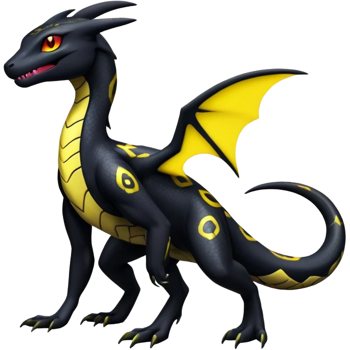 Salazzle-Salandit-Umbreon-Fakémon-hybrid-creature (full body)  emoji