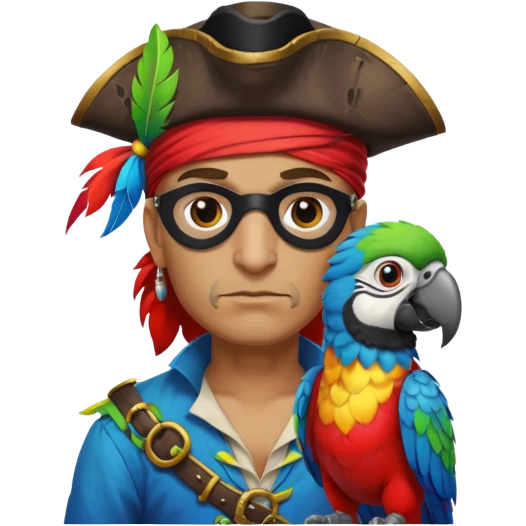 pirate and parrot emoji