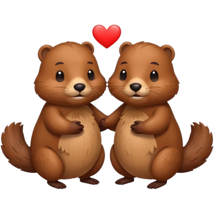 beavers in love emoji