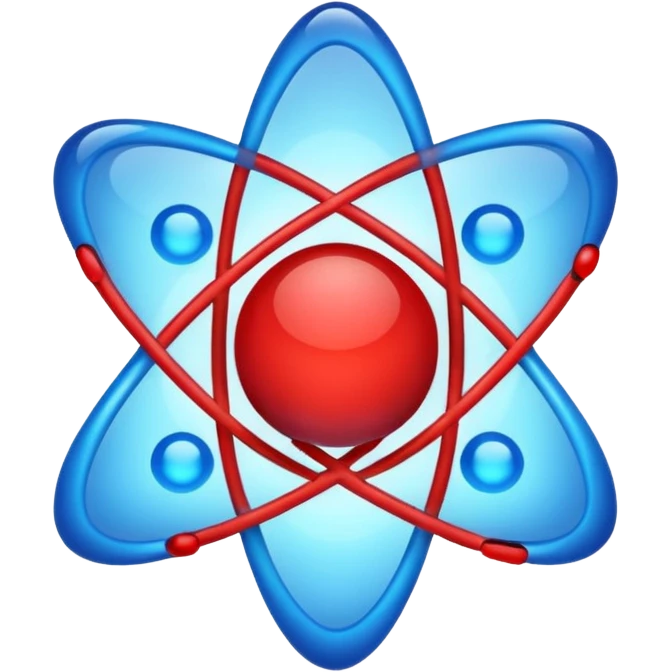 blue and red atom make it transparent emoji