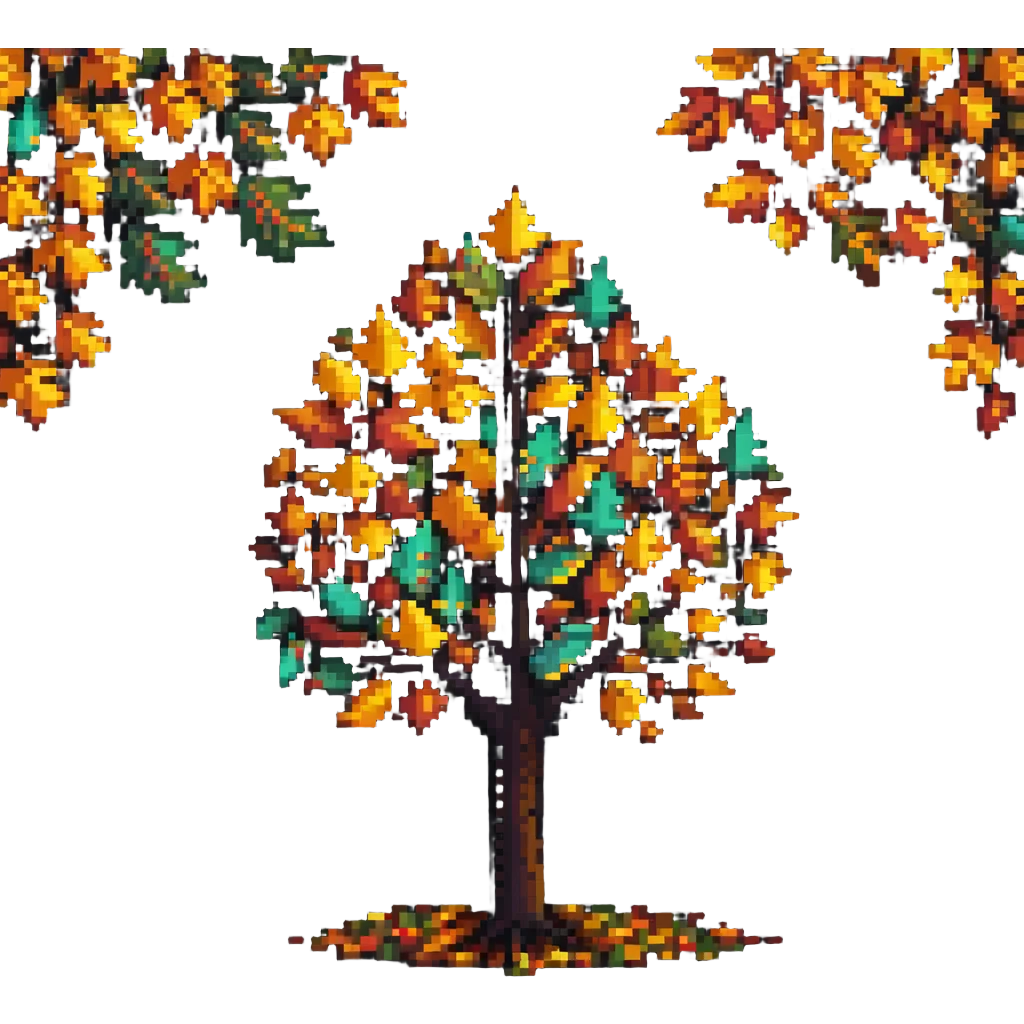 Colorful tree with autumn leaves emoji