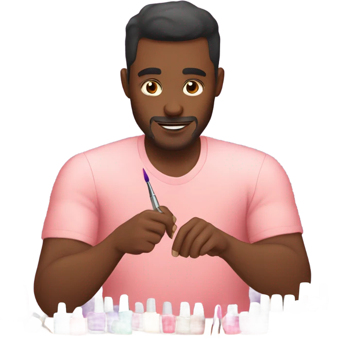 Man doing nails  emoji