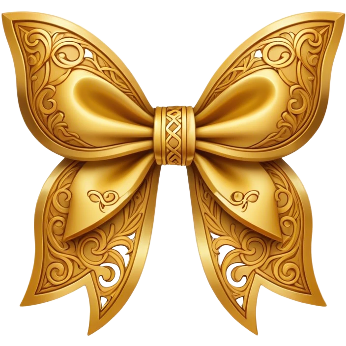 Golden bow emoji