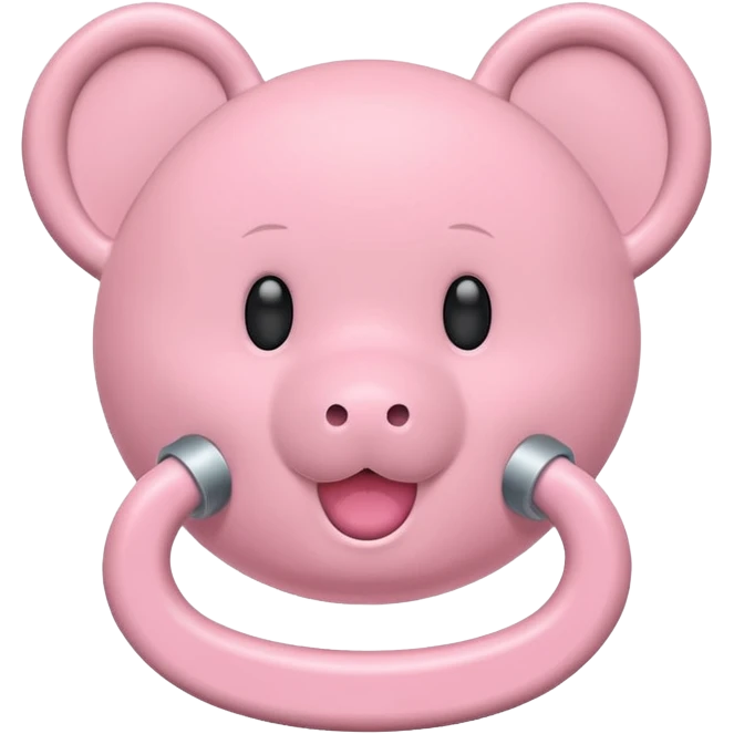 Pastel pink binky emoji
