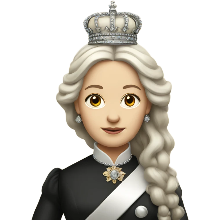 modern queen victoria with long hair emoji