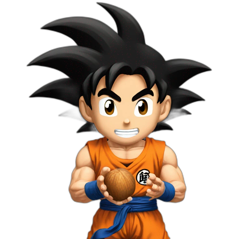 goku holding nuts emoji