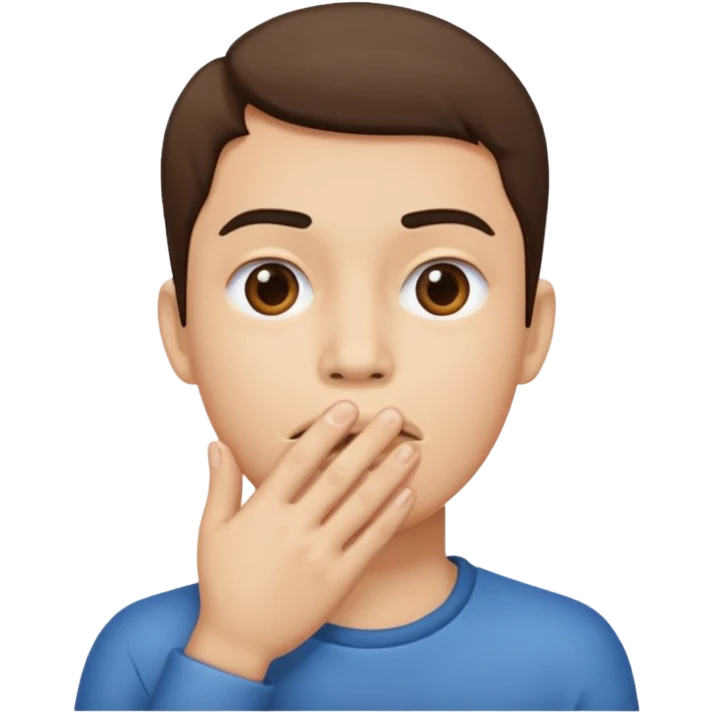 Hand over mouth  emoji