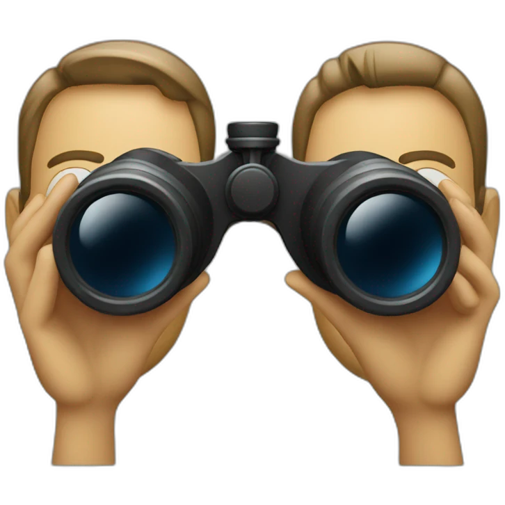 looking through binoculars emoji