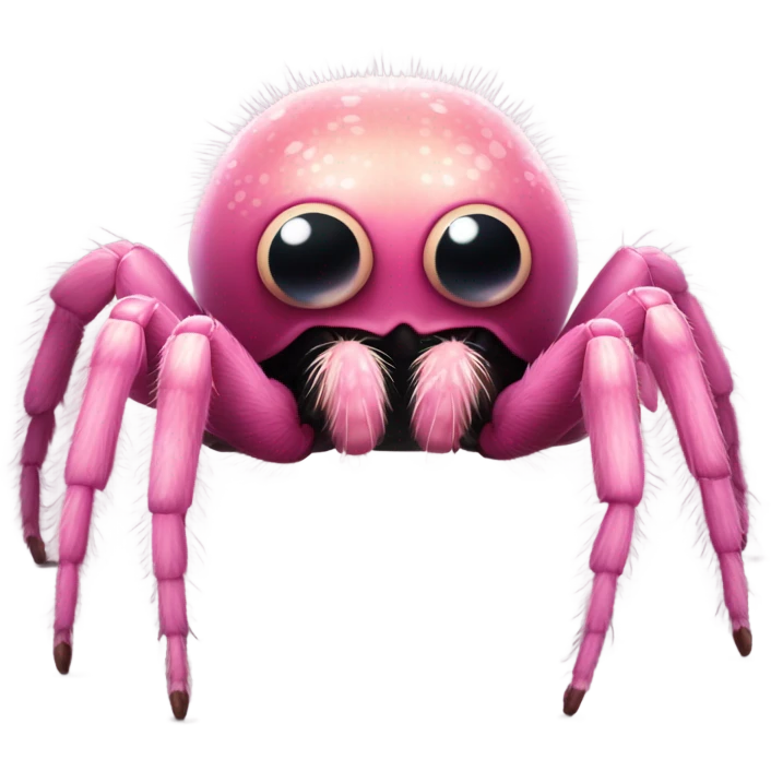 pink fat jumping spider  emoji