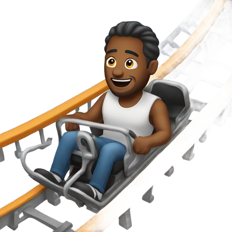 Man on a rollercoaster emoji