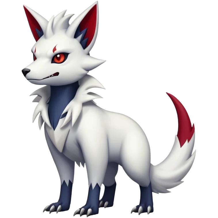 Vampiric feral emo dark Zangoose-Absol-Fakémon-hybrid-creature (full body) emoji