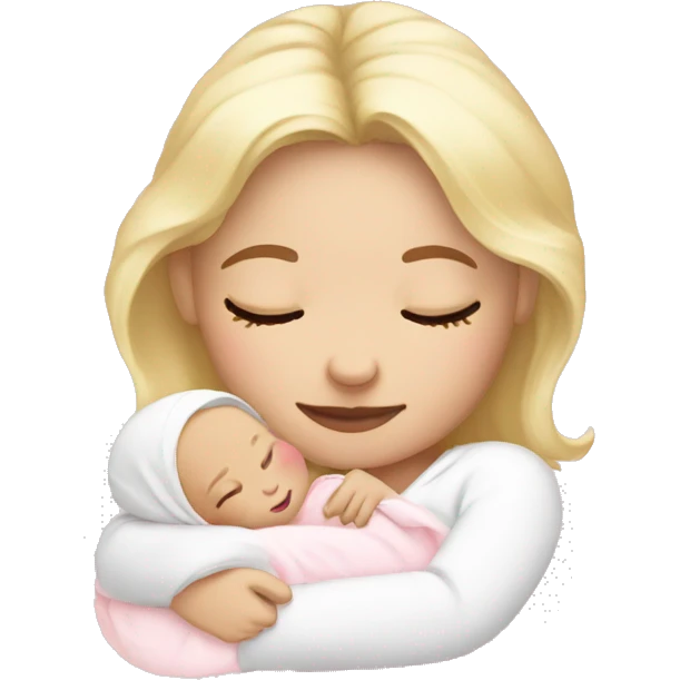 newborn white blonde sleep pink emoji