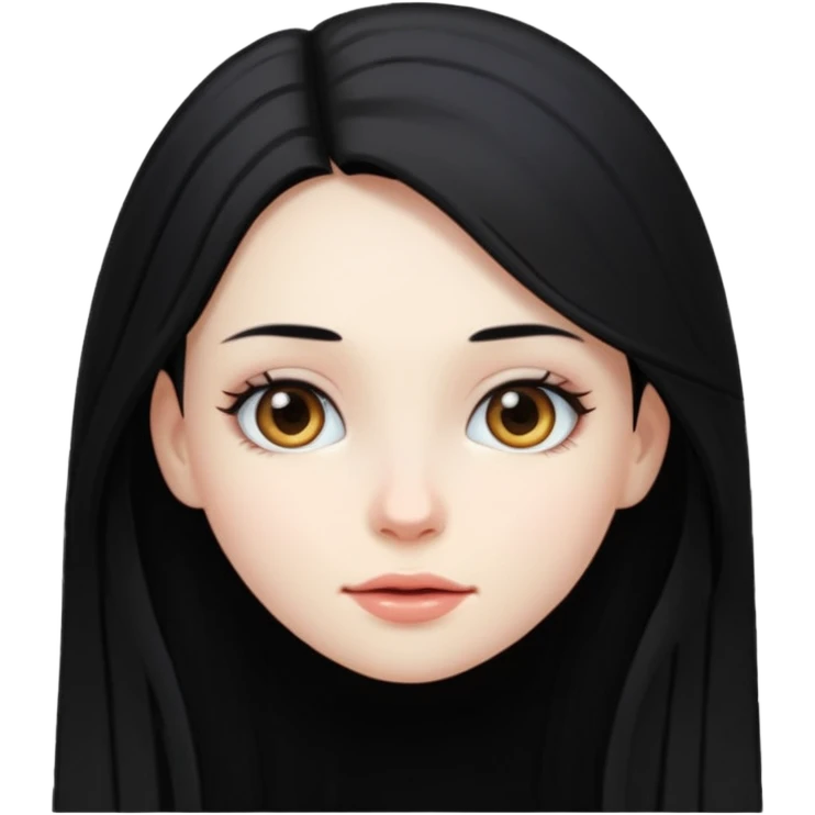 Girl with long black hair emoji