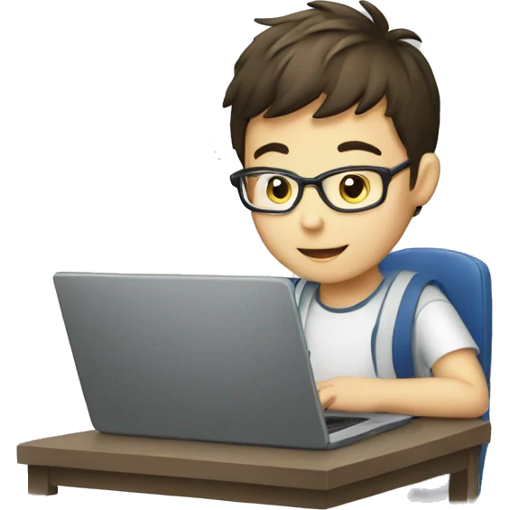 aisin boy with laptop  emoji