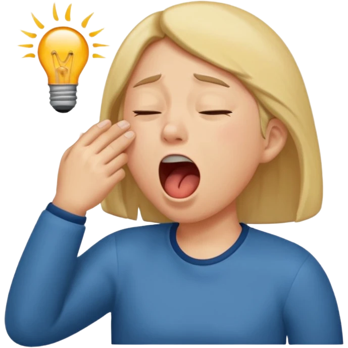 Ich bekomme nicht genug Schlaf emoji