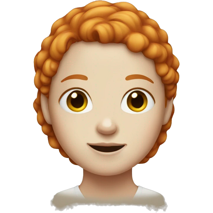 ginger girl with white skin and freckles emoji