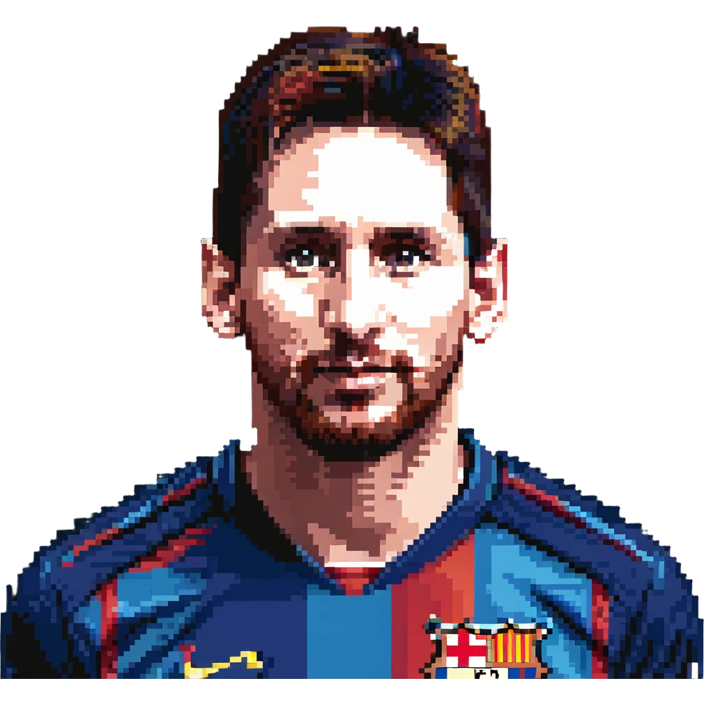 portrait of Lionel Messi emoji