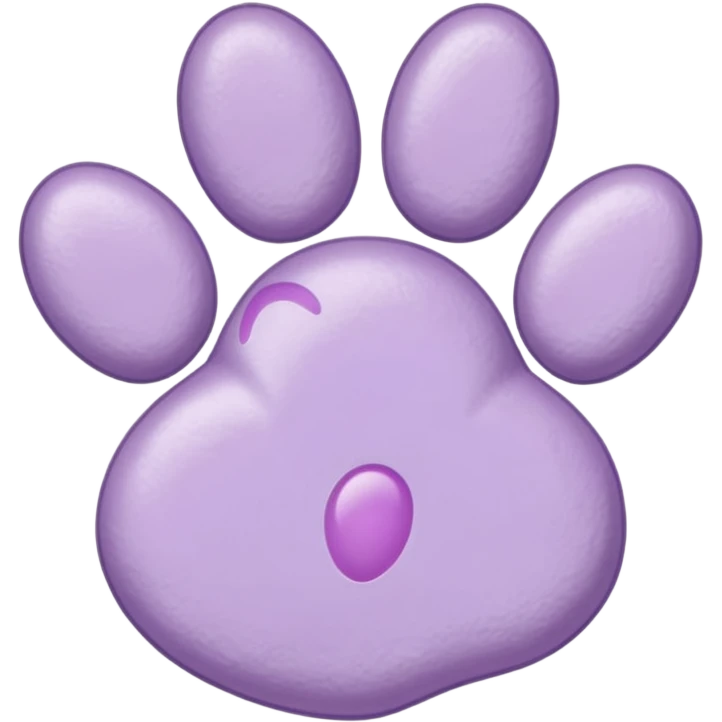 lilac pawprint emoji