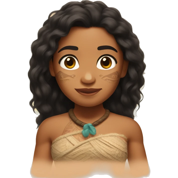 Moana with less tan skin emoji