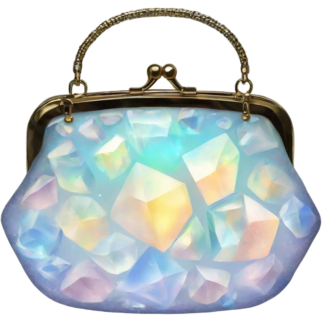 opal Crystal gemstone covered purse emoji