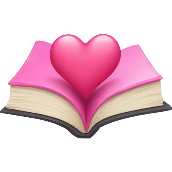 pink book with heart emoji