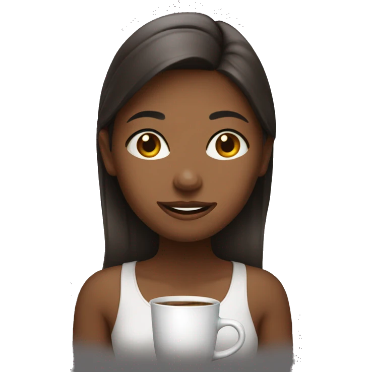 Girl with coffe emoji
