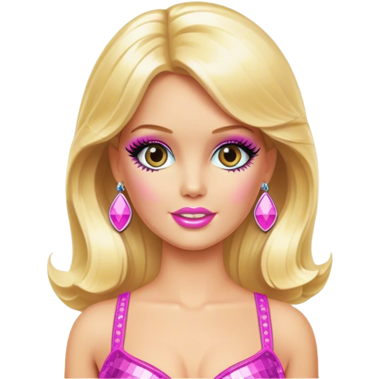 Blonde disco Barbie, 1970's emoji