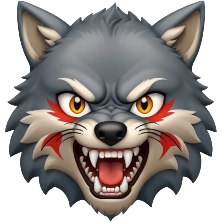 Tráeme una imagen de un lobo enojado emoji