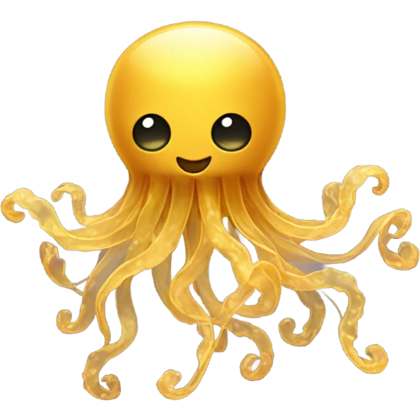 Golden dancing jellyfish emoji