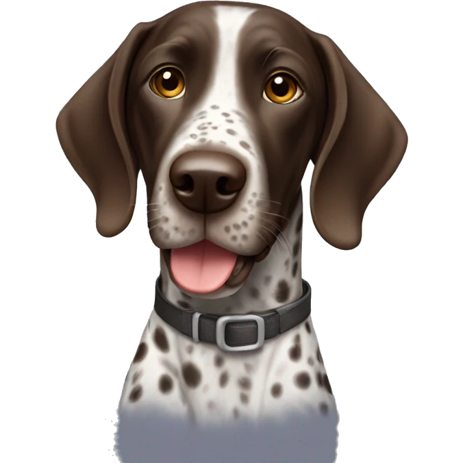 German shorthair celebrating emoji
