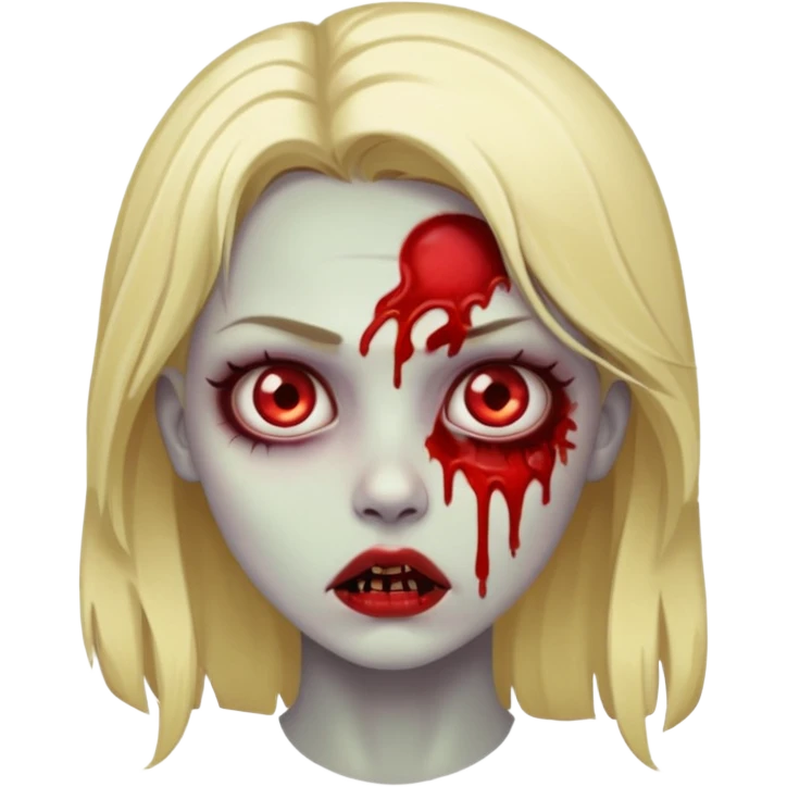cute cruel blonde 🤗 zombie woman emoji