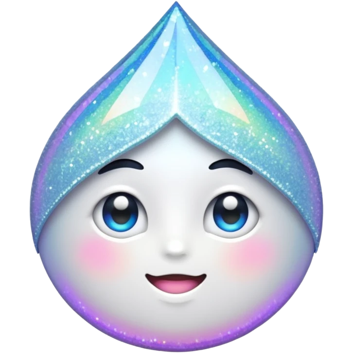 white glory glitter emoji