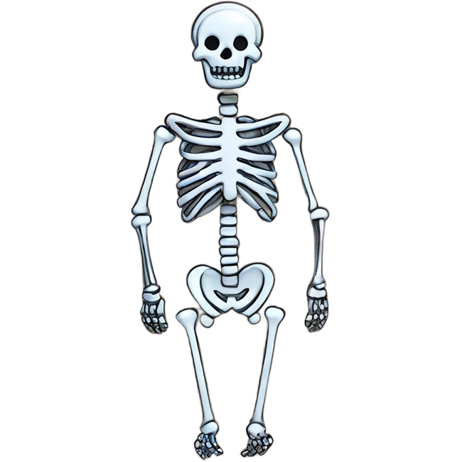 skeleton made out of wire emoji