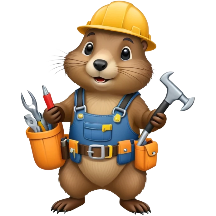 Groundhog doing DIY emoji