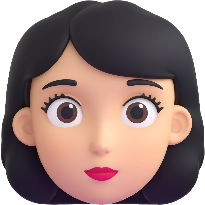 girl face without a nose emoji