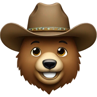Bear with a cowboy hat with thumbs up emoji